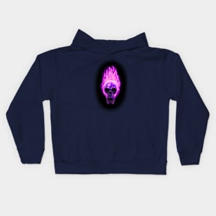 Flaming skull Kids Hoodie